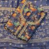 muslin dress material (blue)