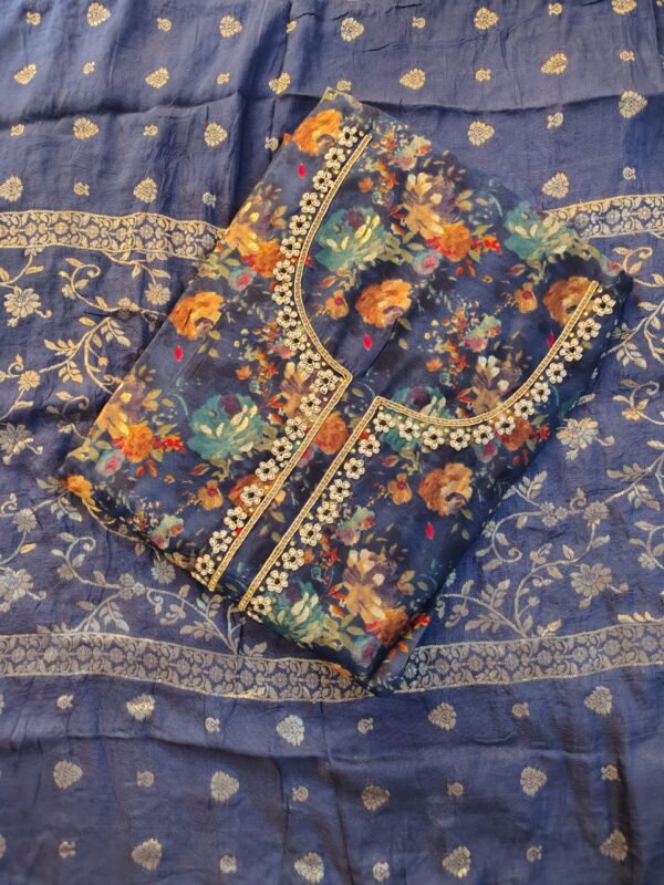muslin dress material (blue) muslin dress material (blue)