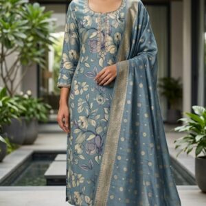NEW ARRIVALS muslin dress material (blue) (copy)