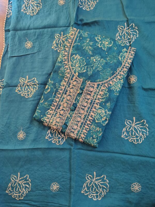 muslin dress material (blue) muslin dress material (blue)