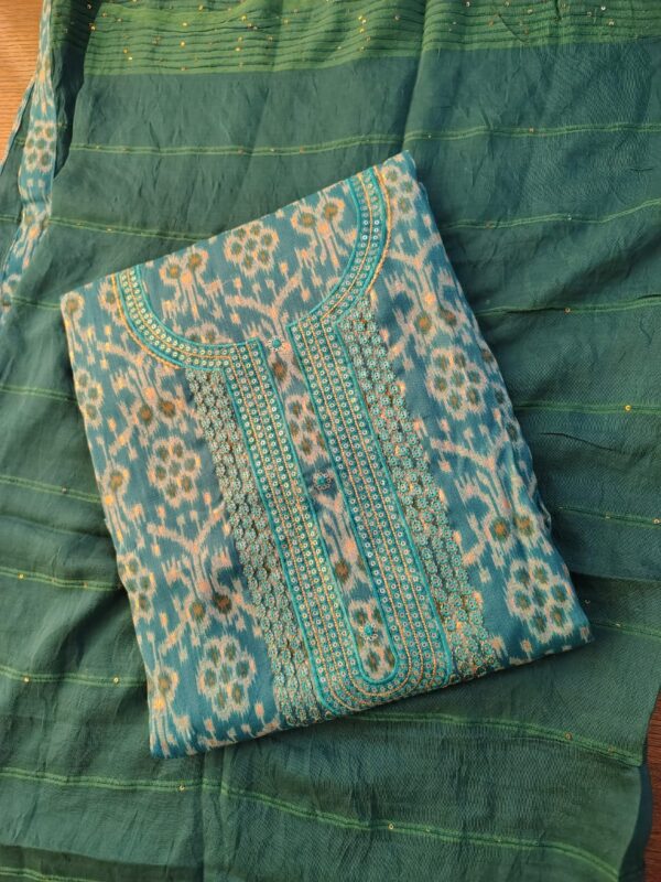 muslin dress material (blue) muslin dress material (blue)