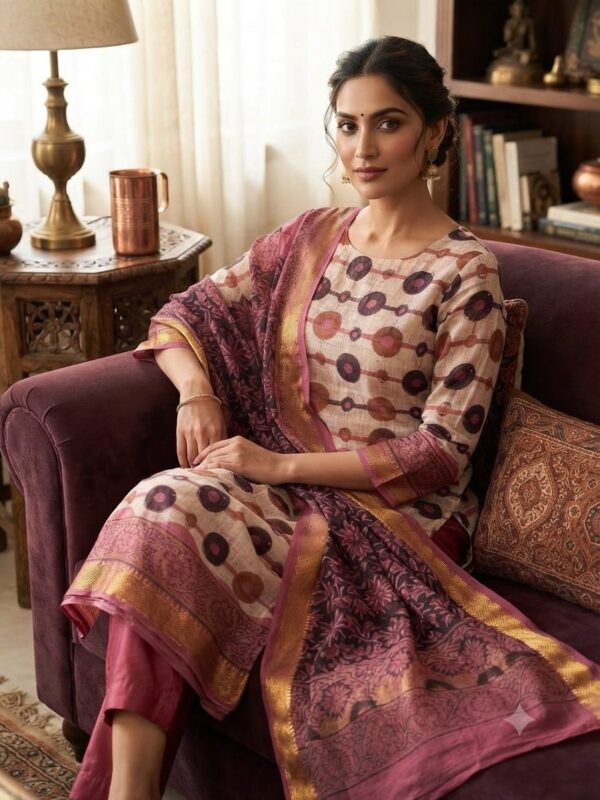 handblock print silk