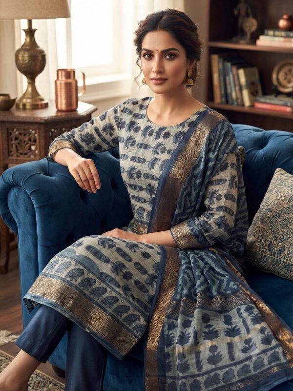 handblock print silk
