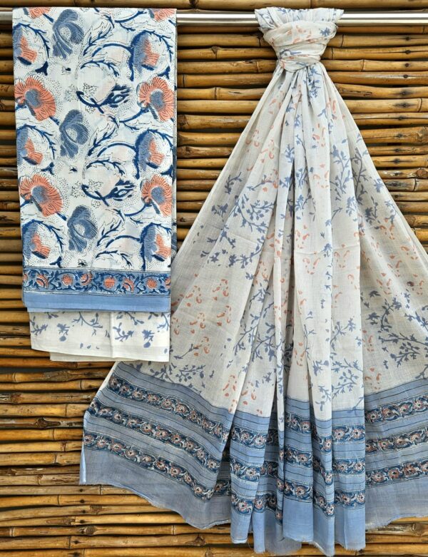 handblock print mul cotton dupatta handblock print mul cotton dupatta