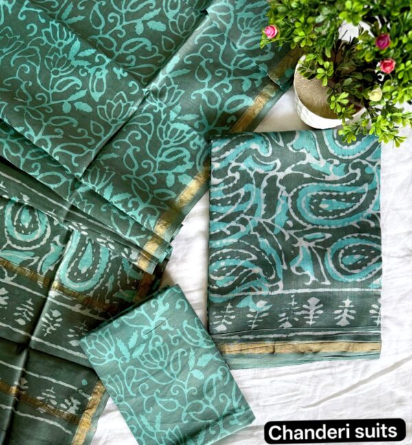 handblock print silk
