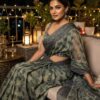 handblock print modal saree