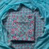 handblock print with chiffon dupatta