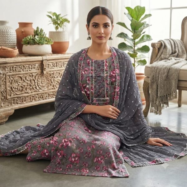 handblock print with chiffon dupatta handblock print with chiffon dupatta