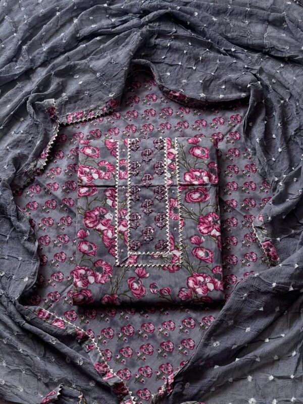 handblock print with chiffon dupatta handblock print with chiffon dupatta