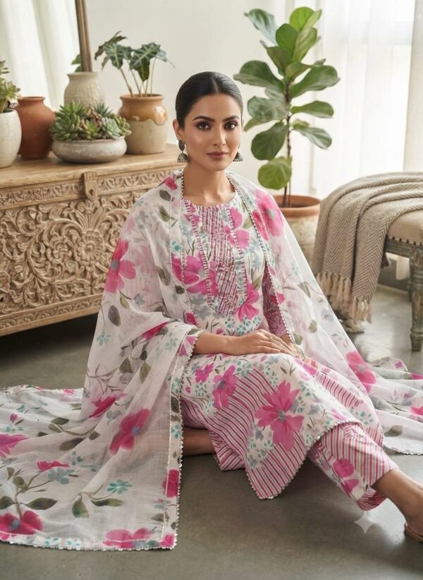 handblock print with chiffon dupatta handblock print with chiffon dupatta