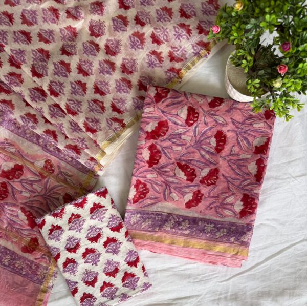 handblock print silk
