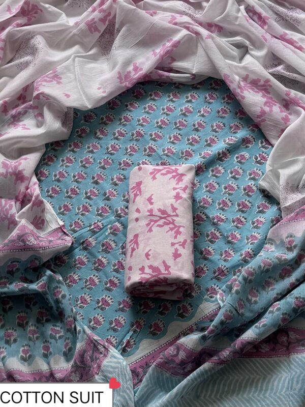 handblock print mul cotton dupatta