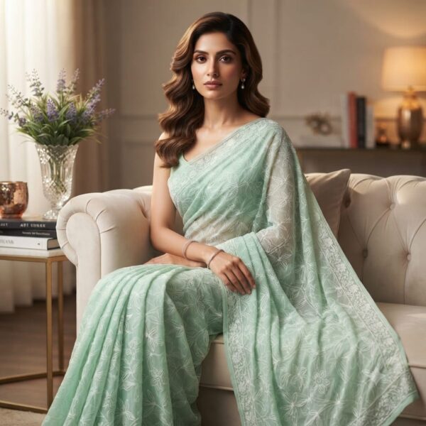 lucknowi saree
