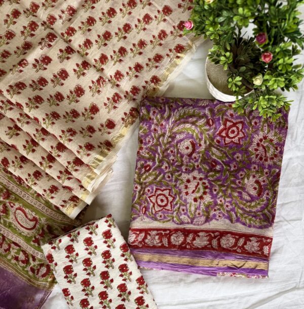 handblock print silk