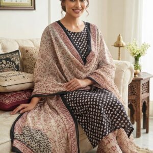 NEW ARRIVALS handblock print mul cotton dupatta