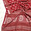 handblock linen saree