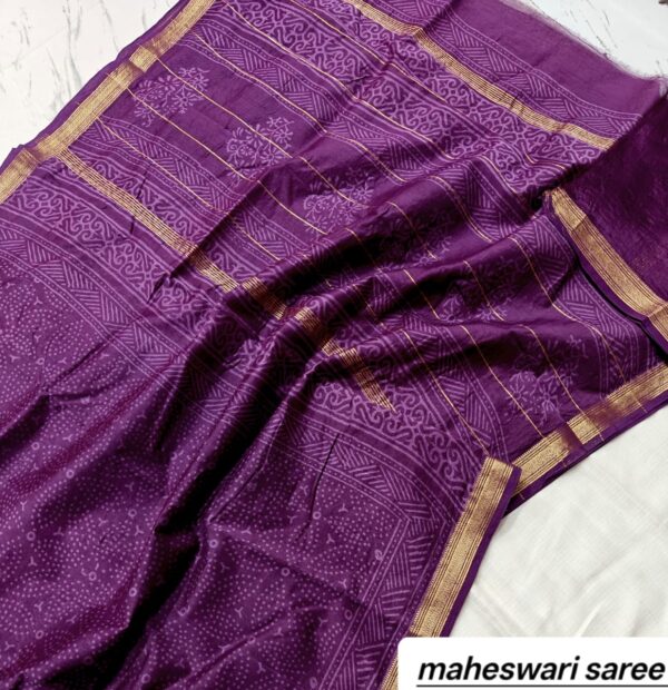 handblock print silk sarees