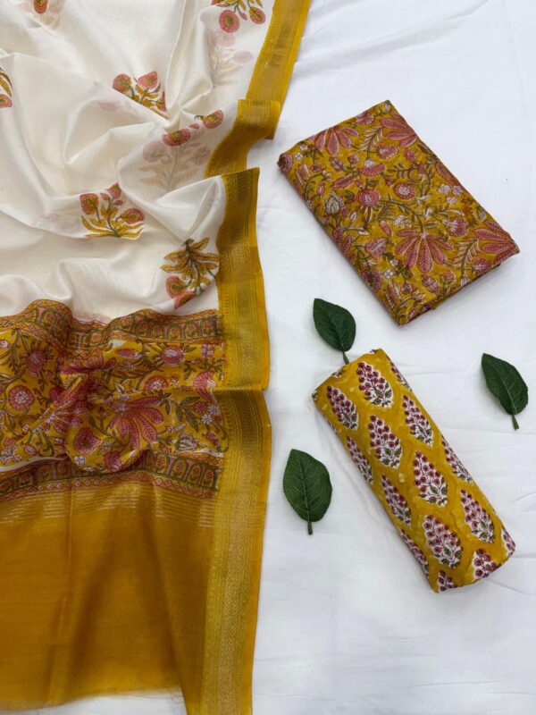 handblock print silk