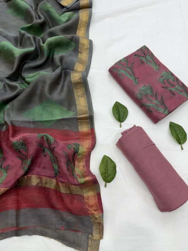 handblock print silk
