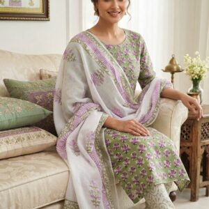 NEW ARRIVALS handblock print mul cotton dupatta