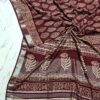 handblock linen saree