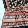 handblock linen saree
