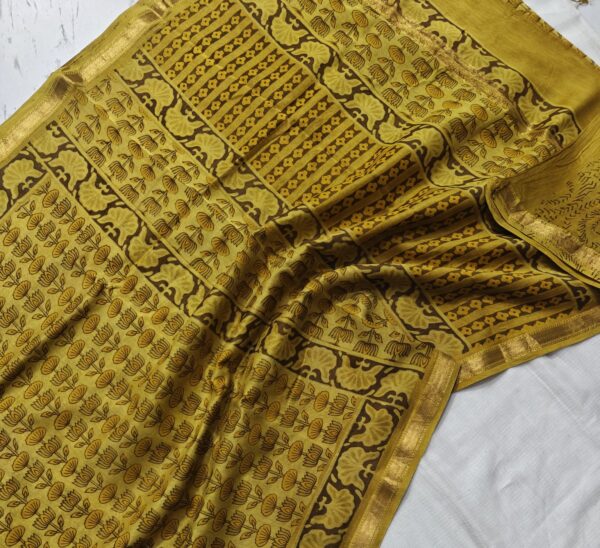 handblock print silk sarees