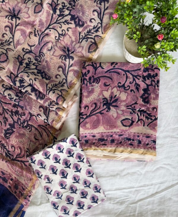 handblock print silk
