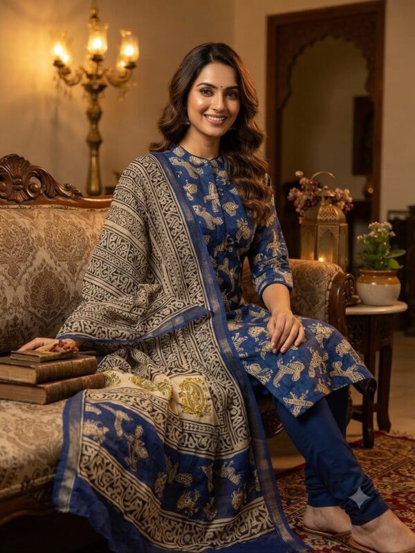 handblock print silk