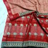 handblock linen saree
