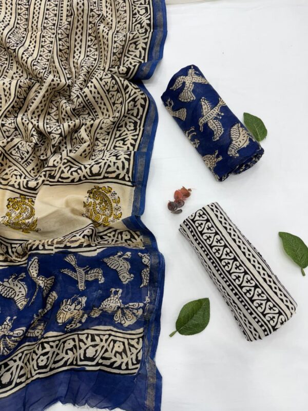 handblock print silk