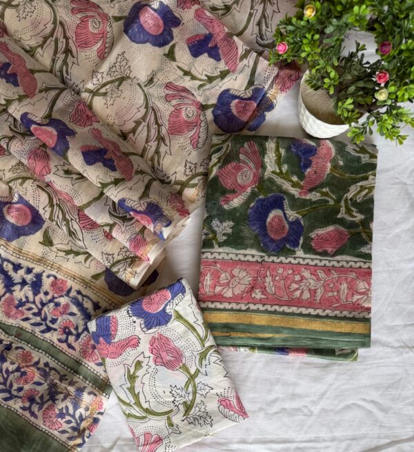 handblock print silk