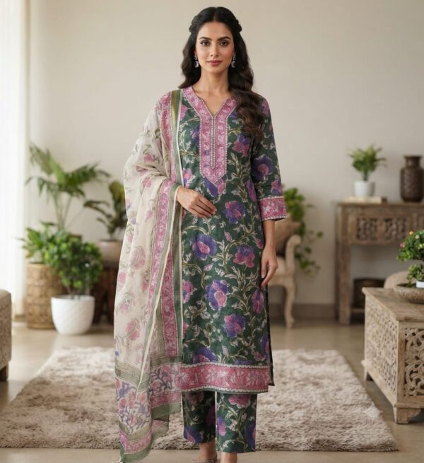 handblock print silk