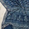 handblock linen saree